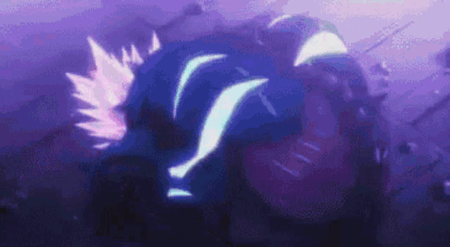 a purple background with a purple glowing object in the middle