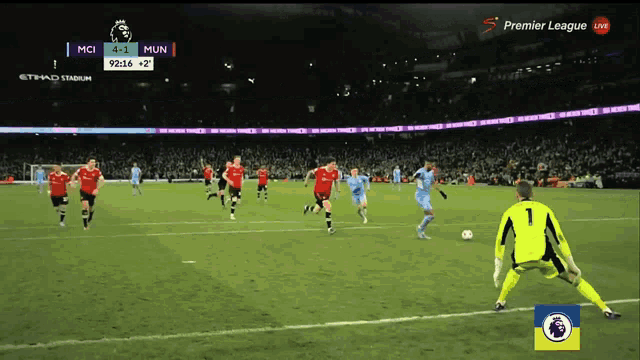 a soccer game is being shown live on the premier league website