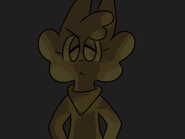 a drawing of a cartoon character with glasses and a scarf