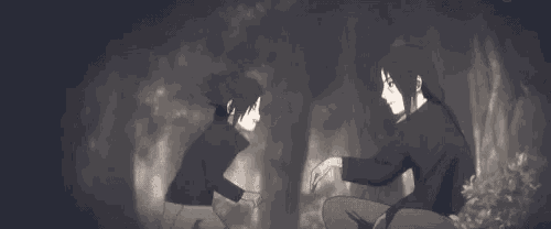 a black and white drawing of a man and a woman