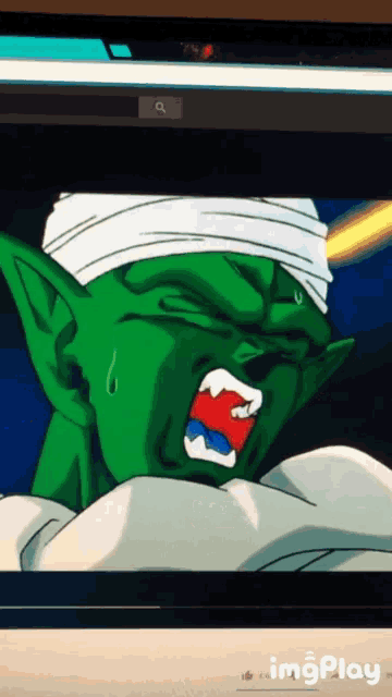 a close up of a cartoon character with a bandage on his head