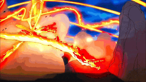 a computer generated image of a fire explosion