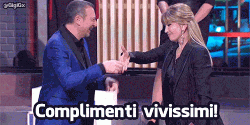 Milly Carlucci Amadeus GIF - Milly Carlucci Amadeus Complimenti GIFs