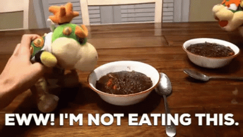 Sml Bowser Junior GIF - Sml Bowser Junior Eww Im Not Eating This GIFs