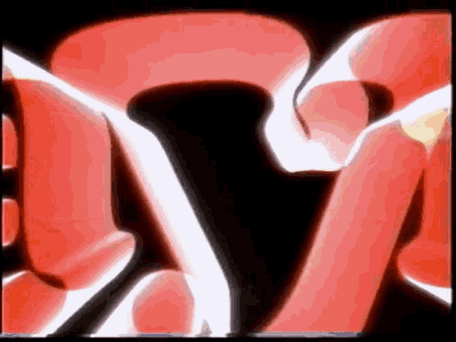 a close up of the letter r on a screen