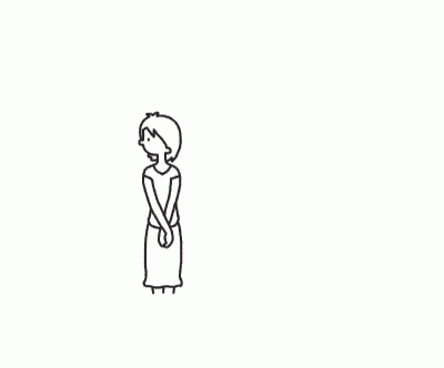 a drawing of a man and a woman with the words " i love you " written above them