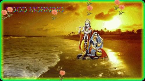 Jai Sh Krishna Good Morning GIF - Jai Sh Krishna Good Morning Beach GIFs