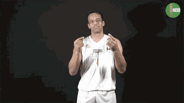 a man wearing a basketball jersey that says uruguay on it