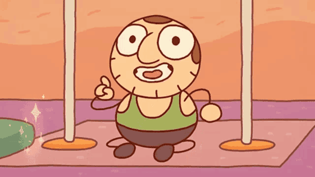 a cartoon character with the words that 's pretty