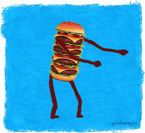 Wide Awake Burger GIF - Wide Awake Burger Burger Dance GIFs