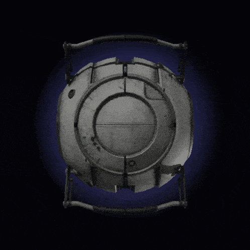 a black and white image of a circular object
