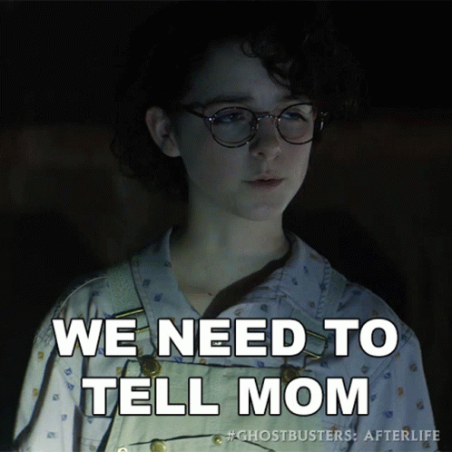 We Need To Tell Mom Phoebe GIF - We Need To Tell Mom Phoebe Mckenna Grace GIFs