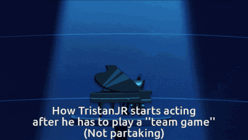 tristan jr starts acting after he has to play a ' team game '