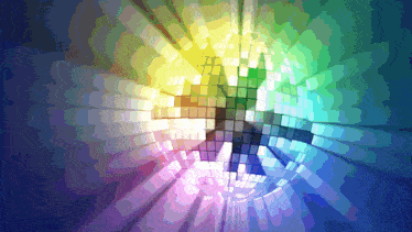 a rainbow colored background with a cross in the center