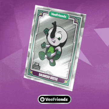a veefriends card that says balanced beetle