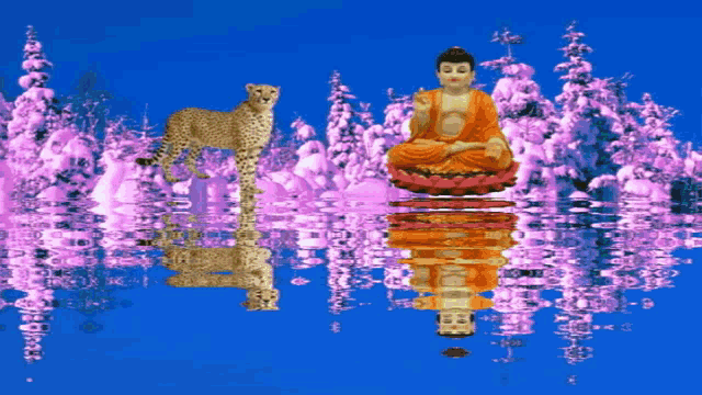 Lord Buddha Water GIF - Lord Buddha Water Reflection GIFs