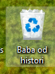 a recycle bin icon on a green background