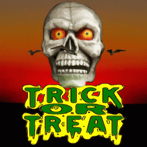 Trick Or Treat Halloween GIF - Trick Or Treat Halloween Skull GIFs