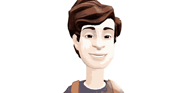 a cartoon drawing of a boy with the name kocper behind him