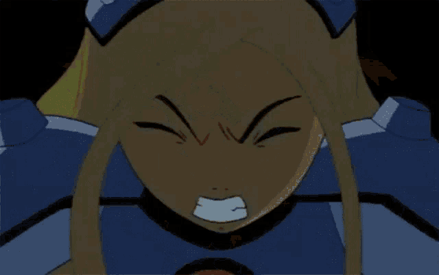 a cartoon character with a s on her chest