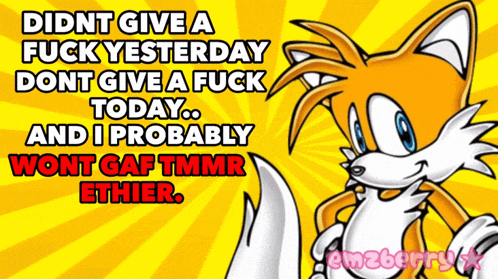 a cartoon of tails from sonic the hedgehog