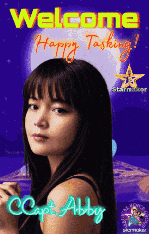 a poster that says " welcome happy tasking "