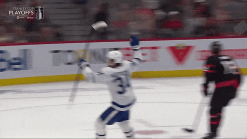 a hockey game is being played in the stanley cup playoffs