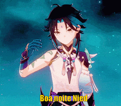 a cartoon character with the words boa noite nied written on the bottom