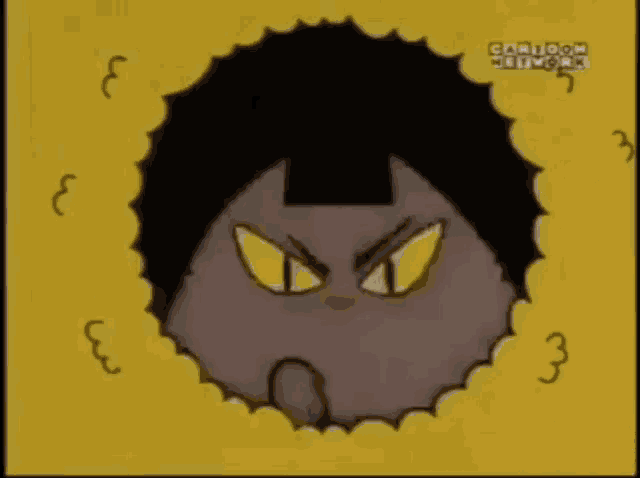 a cartoon network advertisement with a cartoon cat on it