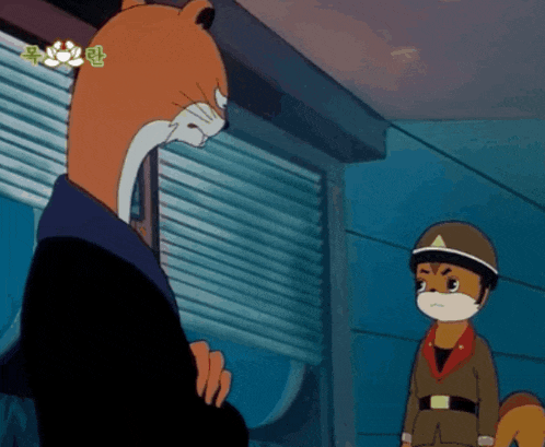 a cartoon of a cat and a police officer