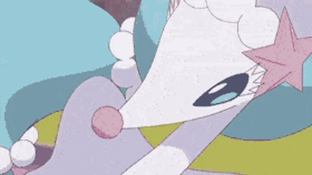 a cartoon drawing of a sea lion with a pearl necklace around its neck
