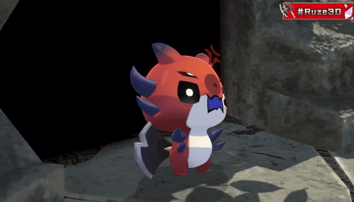 a video game character with the hashtag # ruze3d on it