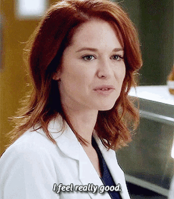 Greys Anatomy April Kepner GIF - Greys Anatomy April Kepner I Feel Really Good GIFs