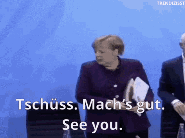 See You Angela Merkel GIF - See You Angela Merkel Bye GIFs