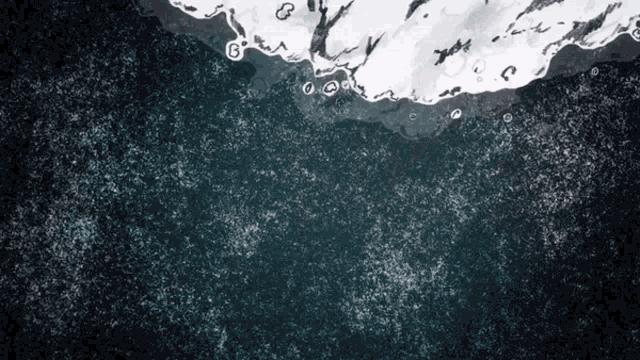 a black and white drawing of a body of water with the number 6 on it