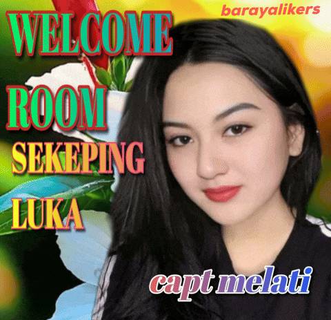 a picture of a woman with the words welcome room sekeping luka captur melati