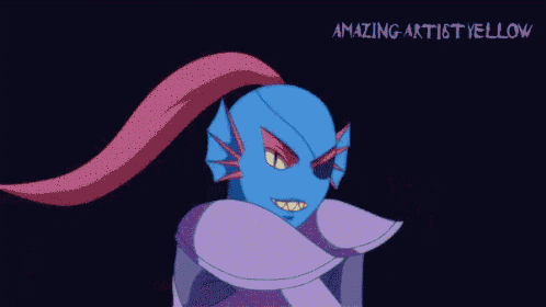 a cartoon character is holding a blue light sword and the words amazing artist yellow are above him