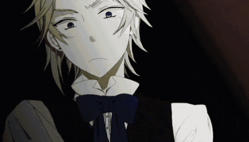 a drawing of a boy with blonde hair and blue eyes