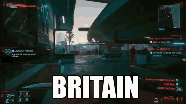 a screen shot of a video game with the word britain on the bottom