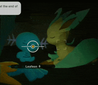 a video game screen shows a yellow circle with the word wooper on it