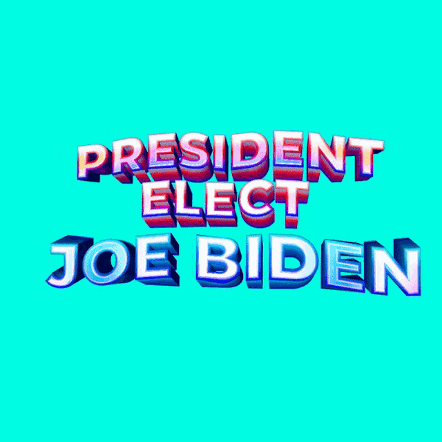 a blue background with president elect joe biden on it