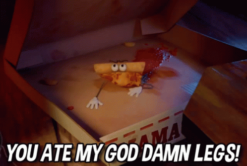 You Ate My God Damn Legs! GIF - Sausage Party Sausage Party Movie You Ate My Legs GIFs