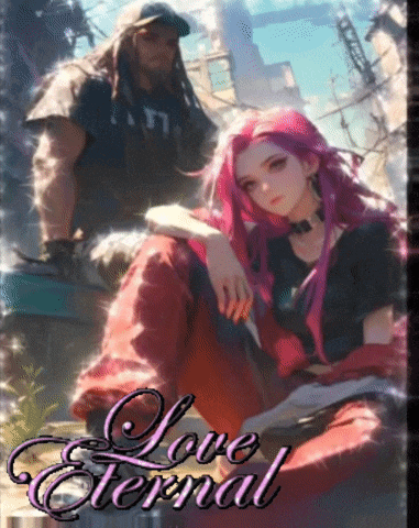a poster for love eternal shows a man and a girl