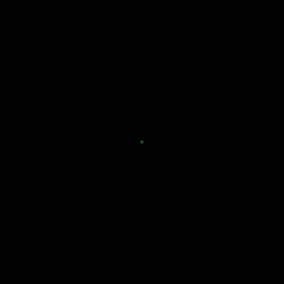 a pattern of green alien faces on a black background