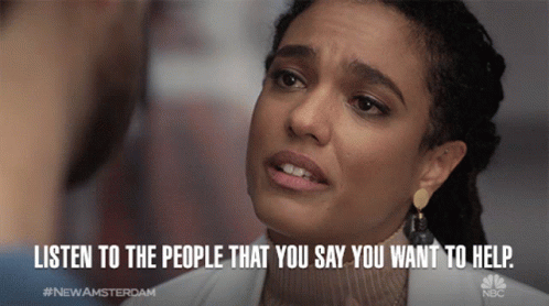 Listen To The People That You Say You Want To Help Dr Helen Sharpe GIF - Listen To The People That You Say You Want To Help Dr Helen Sharpe Freema Agyeman GIFs