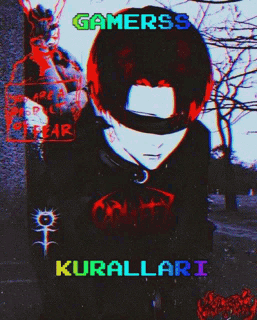 a poster for gamerss kurallari has a picture of a man in a mask