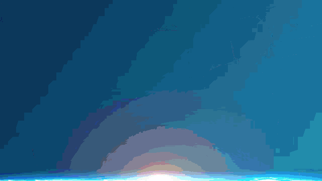 a computer generated image of a rainbow and a fire