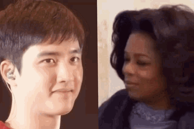 a close up of a man and a close up of a woman .