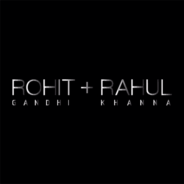 a black background with white text that says rohit + rahul