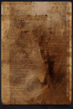 a piece of brown paper with a floral border
